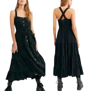 Free People Catch The Breeze Dress in Black Size Small